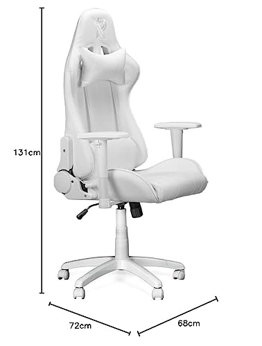 Ranqer Felix Chaise Gaming Blanc - Érgonomique pour Bureau et Gaming avec Support Stable et Coussins Réglables