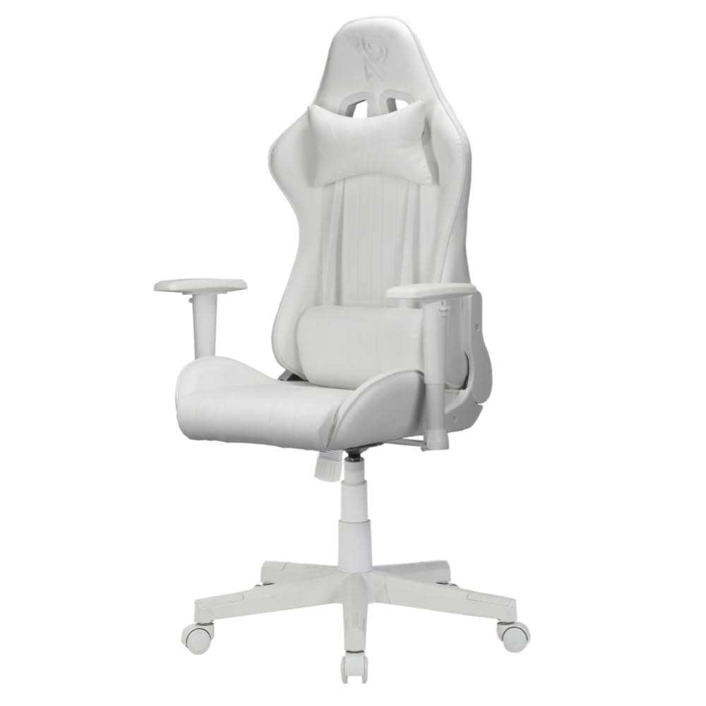 Ranqer Felix Chaise Gaming Blanc - Érgonomique pour Bureau et Gaming avec Support Stable et Coussins Réglables