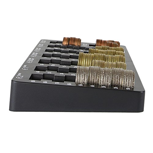 Plateau à monnaie HMF 282-02 noir forme inclinée pour usage domestique