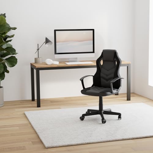 KAYELLES Chaise Gaming E-Sport Junior Noir|Résistant & Comfortable|Approprié pour Joueurs Jeunes|Polyvalent pour la cham